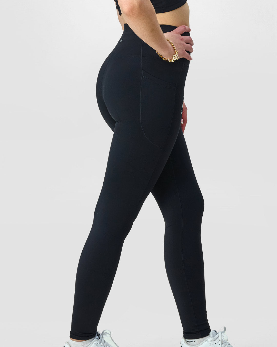 Black, leggings, yoga pants, activewear, fitness pants