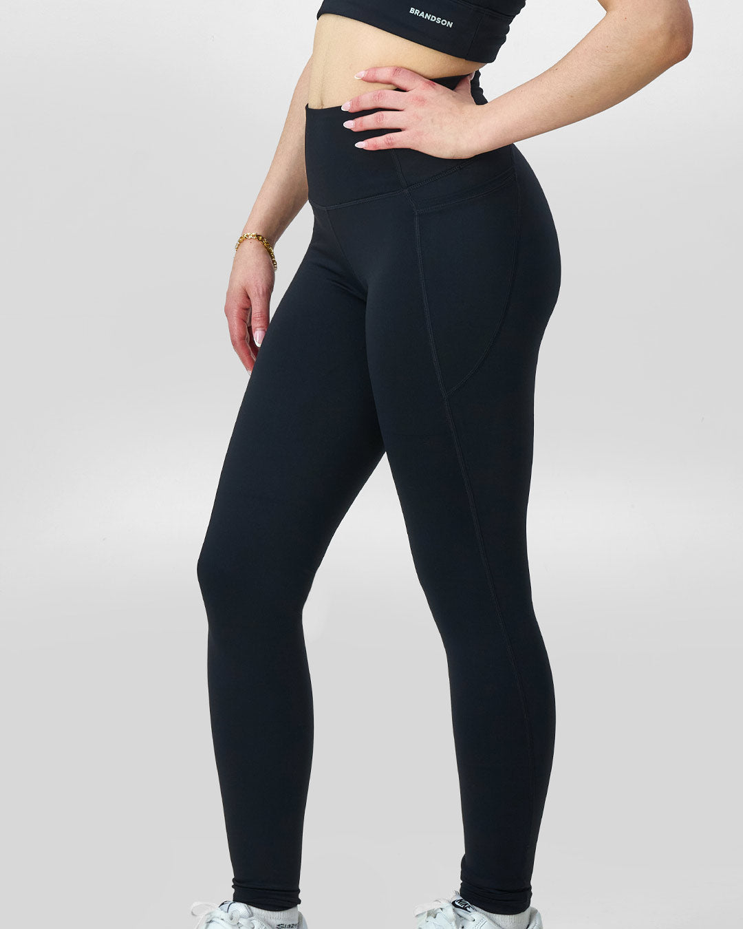 Black, leggings, yoga pants, activewear, fitness pants